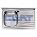 LAVELLO INOX CM. 90X50 CM - 1 VASCA CON SCIVOLO SX